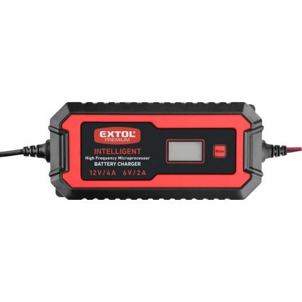 Extol Premium - Bilbatteriladdare 9-stage 6/12V 4A IP65