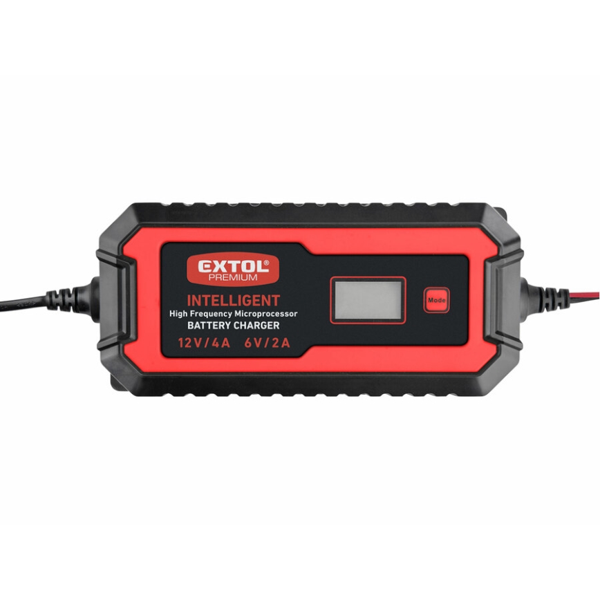 Extol Premium - Bilbatteriladdare 9-stage 6/12V 4A IP65
