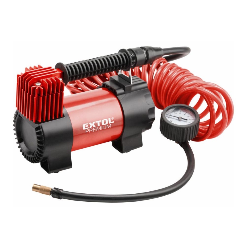 Extol Premium - Bilkompressor 12V med väska och tillbehör