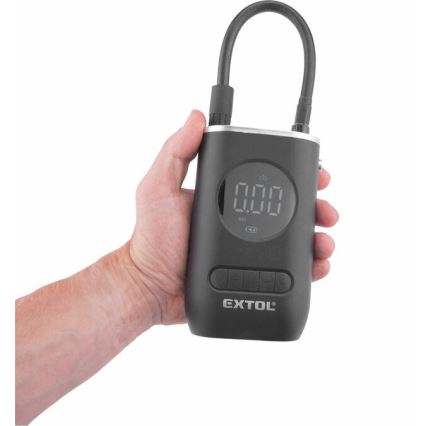 Extol Premium - Digital fickkompressor 4000 mAh 7,4V svart