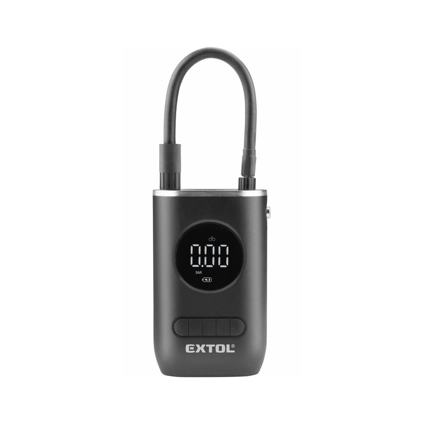 Extol Premium - Digital fickkompressor 4000 mAh 7,4V svart