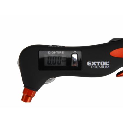 Extol Premium - Digital tire gauge med LCD display and LED lighting 5in1 2xAAA