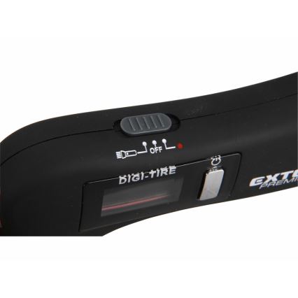 Extol Premium - Digital tire gauge med LCD display and LED lighting 5in1 2xAAA