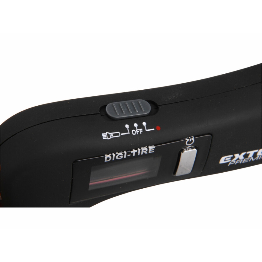 Extol Premium - Digital tire gauge med LCD display and LED lighting 5in1 2xAAA