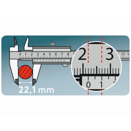 Extol Premium - Sliding metall measure 0-150 mm