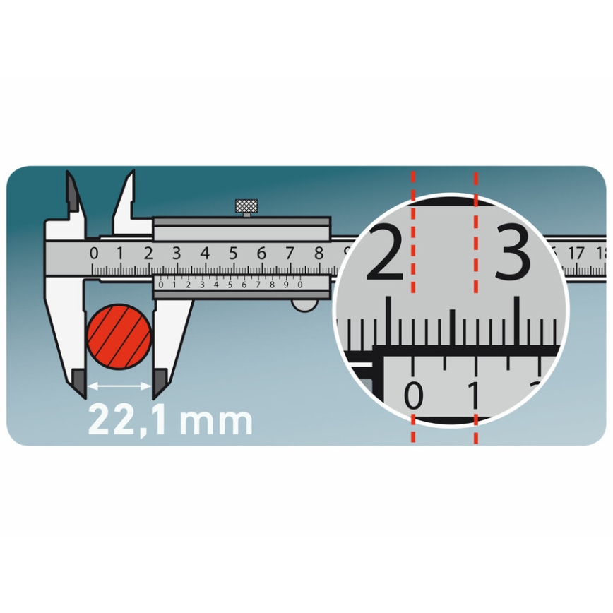 Extol Premium - Sliding metall measure 0-150 mm