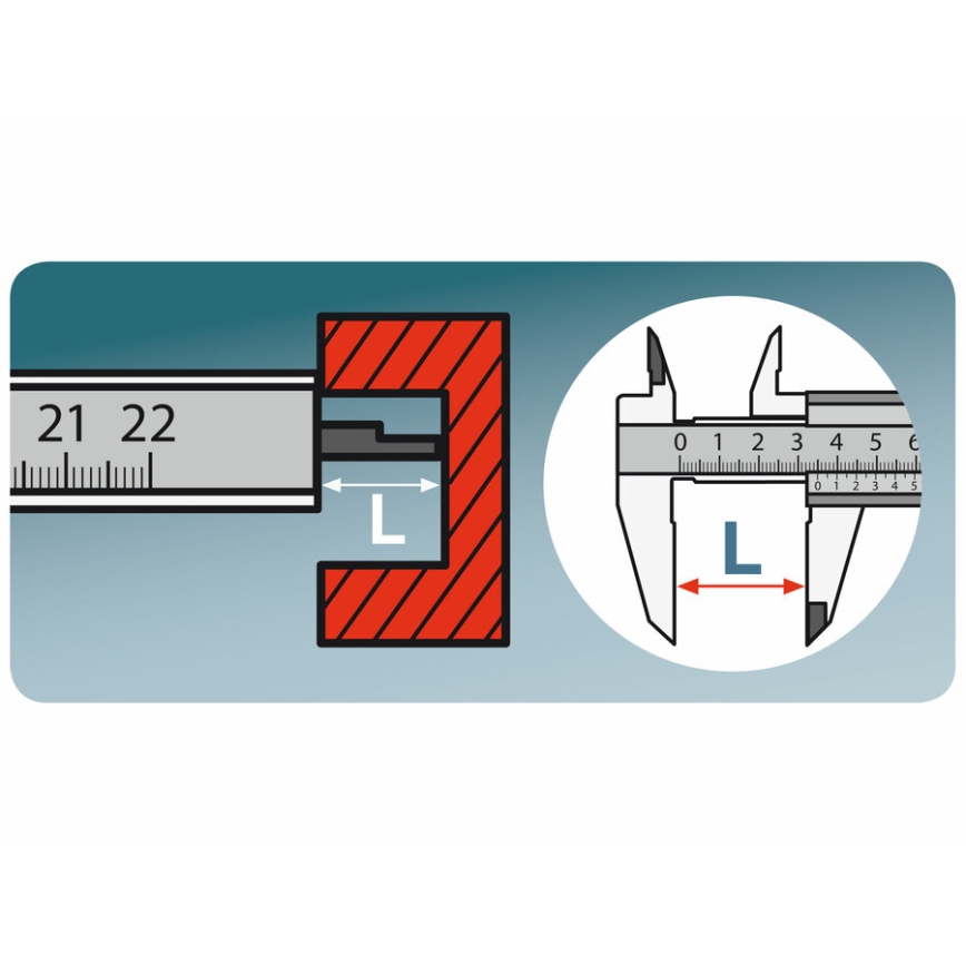 Extol Premium - Sliding metall measure 0-150 mm