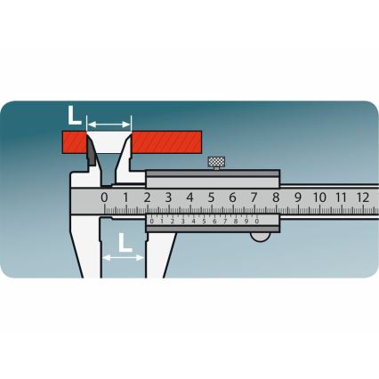 Extol Premium - Sliding metall measure 0-150 mm