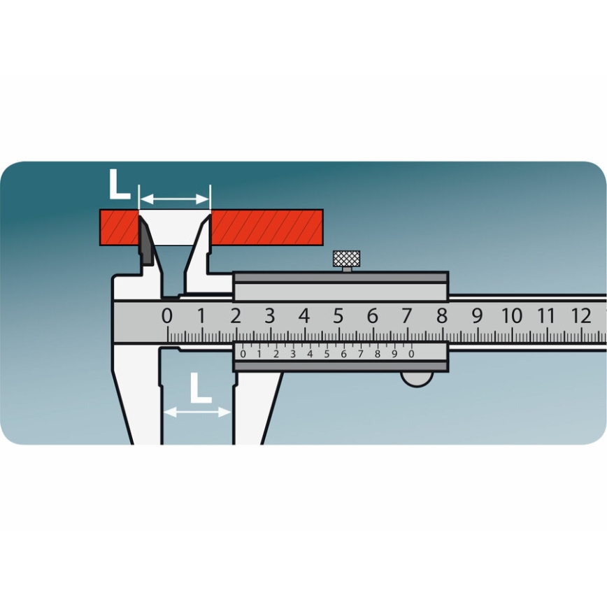 Extol Premium - Sliding metall measure 0-150 mm