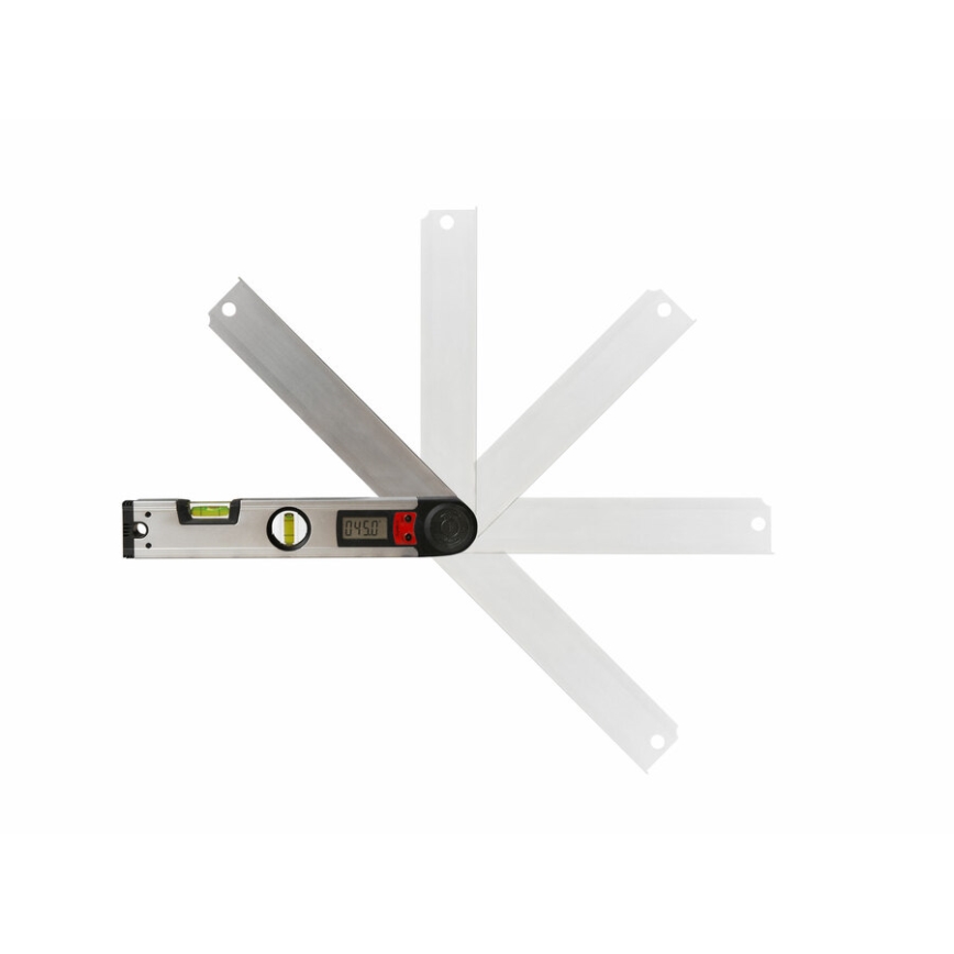 Extol Premium - Vattenpass med digital gradskiva 1xCR2032 305 mm