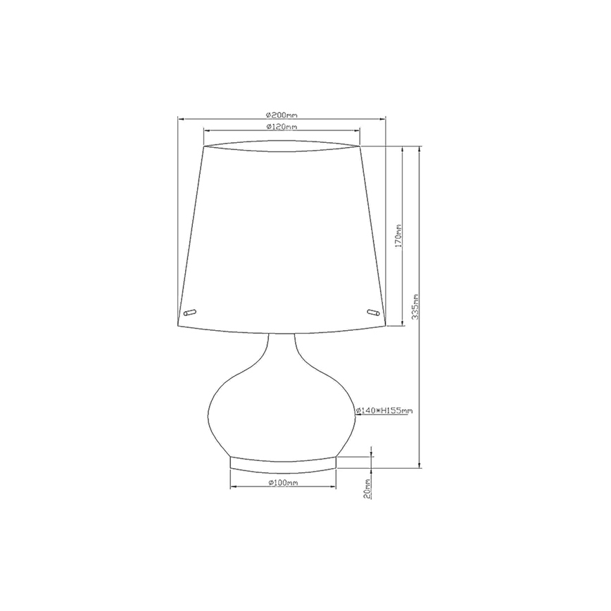 Fabas Luce 2533-34-102 - Bordslampa ADE 1xG9/25W/230V + 1xE14/60W