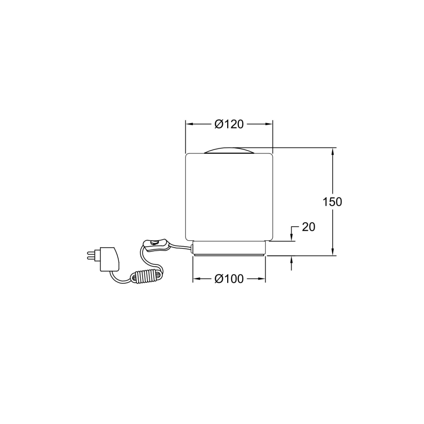 Fabas Luce 3257-30-178 - LED Dimbar bordslampa SIMI LED/8W/230V matt krom