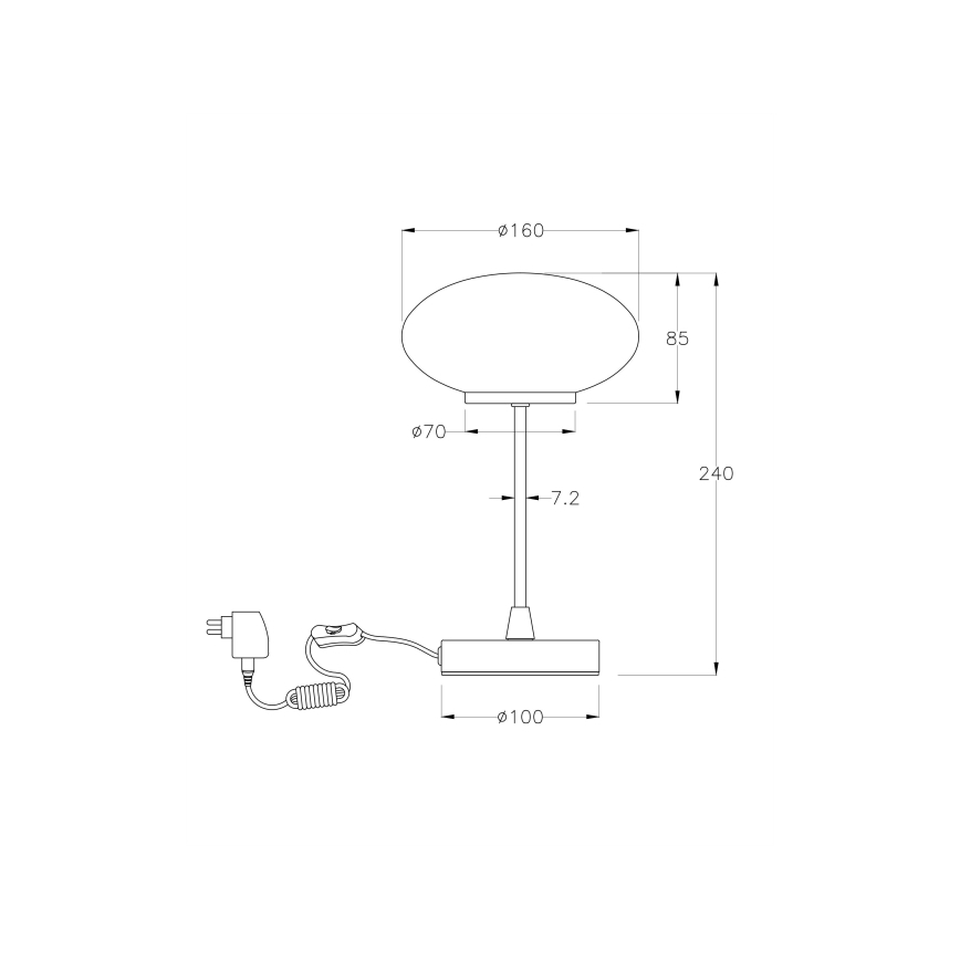 Fabas Luce 3339-30-178 - LED Dimbar bordslampa med touch JAP LED/5W/230V matt krom
