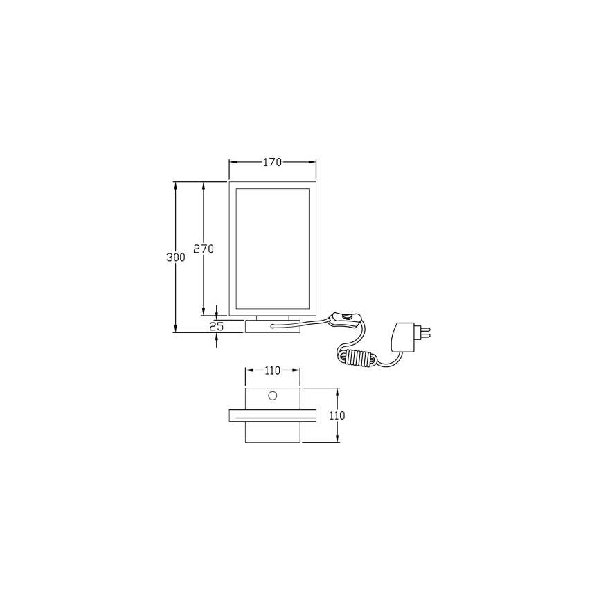 Fabas Luce 3394-30-282 - LED Dimbar bordslampa BARD LED/15W/230V antracit