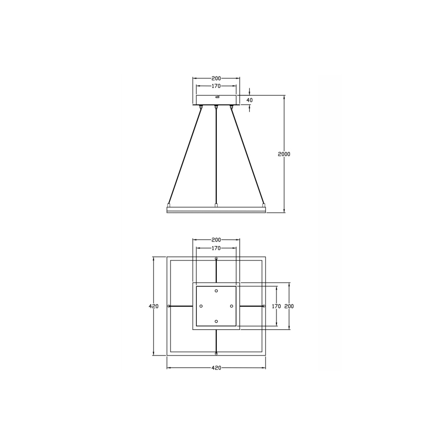 Fabas Luce 3394-40-225 - LED ljusreglerad ljuskrona på textilsladd BARD LED/39W/230V guld