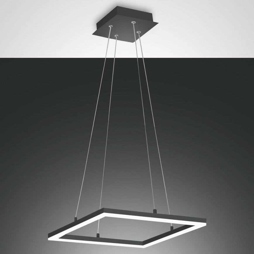 Fabas Luce 3394-40-282 - LED ljusreglerad ljuskrona på textilsladd BARD LED/39W/230V antracit