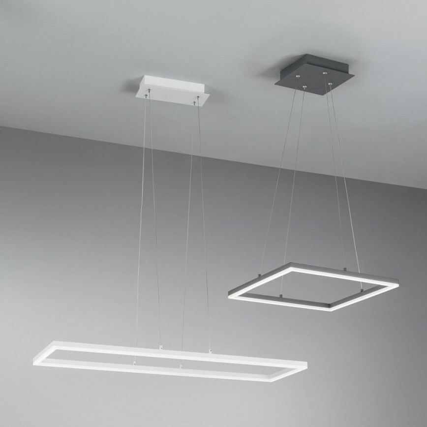 Fabas Luce 3394-45-102 - LED ljusreglerad ljuskrona på textilsladd BARD LED/52W/230V 3000K vit