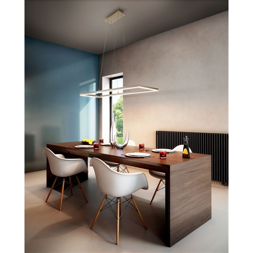 Fabas Luce 3394-45-225 - LED ljusreglerad ljuskrona på textilsladd BARD LED/52W/230V 3000K guld