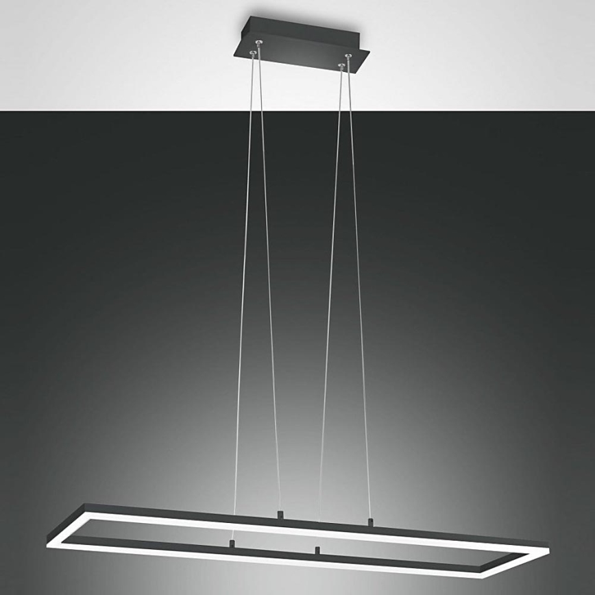 Fabas Luce 3394-45-282 - LED ljusreglerad ljuskrona på textilsladd BARD LED/52W/230V 3000K antracit
