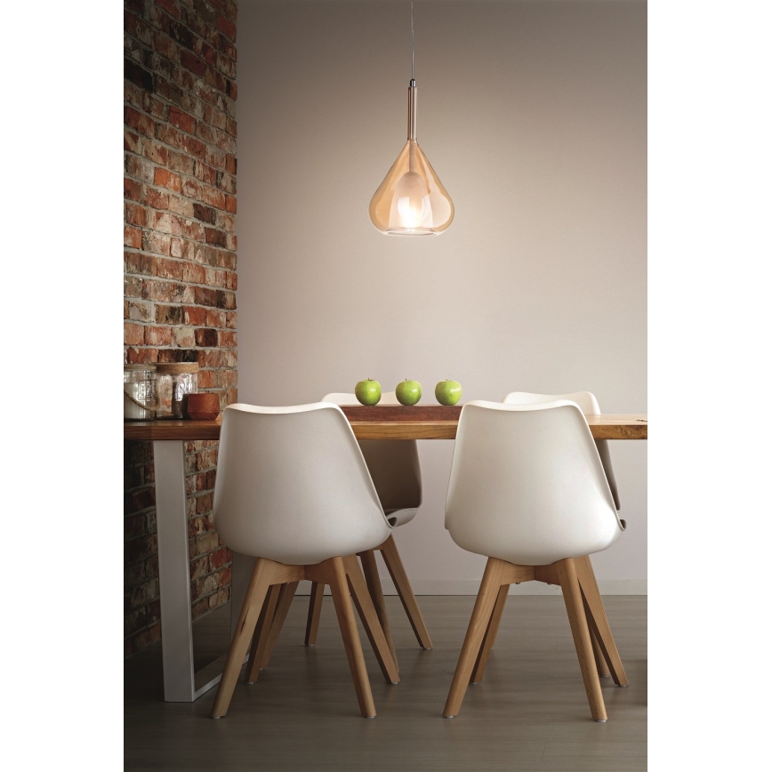 Fabas Luce 3481-40-125 - Ljuskrona med textilsladd LILA 1xE27/40W/230V guld