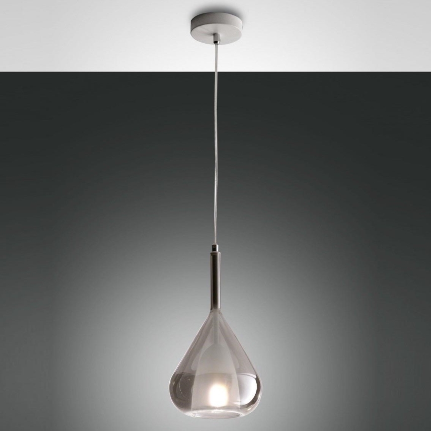 Fabas Luce 3481-40-126 - Ljuskrona med textilsladd LILA 1xE27/40W/230V grå