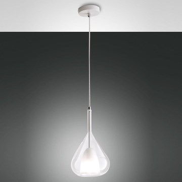 Fabas Luce 3481-40-241 - Ljuskrona med textilsladd LILA 1xE27/40W/230V genomskinlig