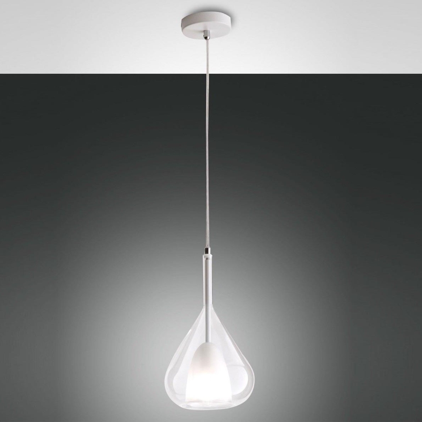 Fabas Luce 3481-40-241 - Ljuskrona med textilsladd LILA 1xE27/40W/230V genomskinlig