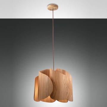 Fabas Luce 3672-40-132 - Ljuskrona med textilsladd PEVERO 1xE27/40W/230V trä