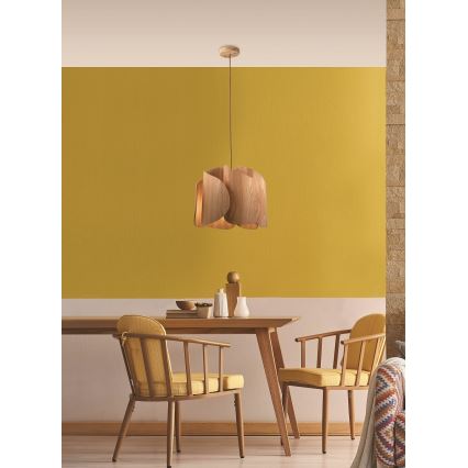 Fabas Luce 3672-40-132 - Ljuskrona med textilsladd PEVERO 1xE27/40W/230V trä