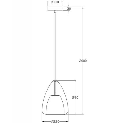 Fabas Luce 3673-40-125 - Ljuskrona med textilsladd BRITTON 1xE27/40W/230V guld