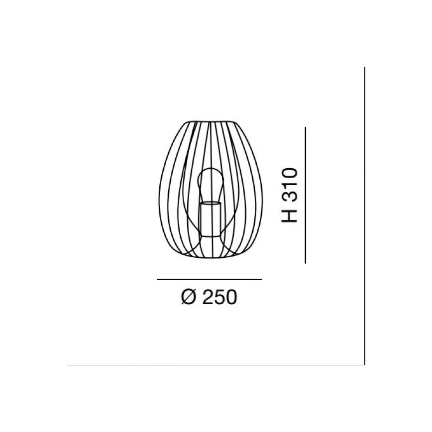 Fabas Luce 3677-34-101 - Bordslampa CAMP 1xE27/40W/230V svart