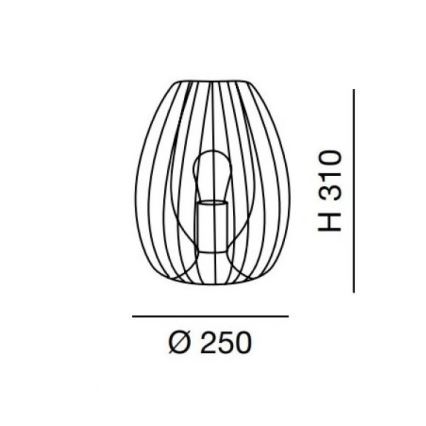 Fabas Luce 3677-34-102 - Bordslampa CAMP 1xE27/40W/230V vit