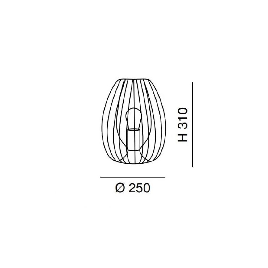 Fabas Luce 3677-34-102 - Bordslampa CAMP 1xE27/40W/230V vit