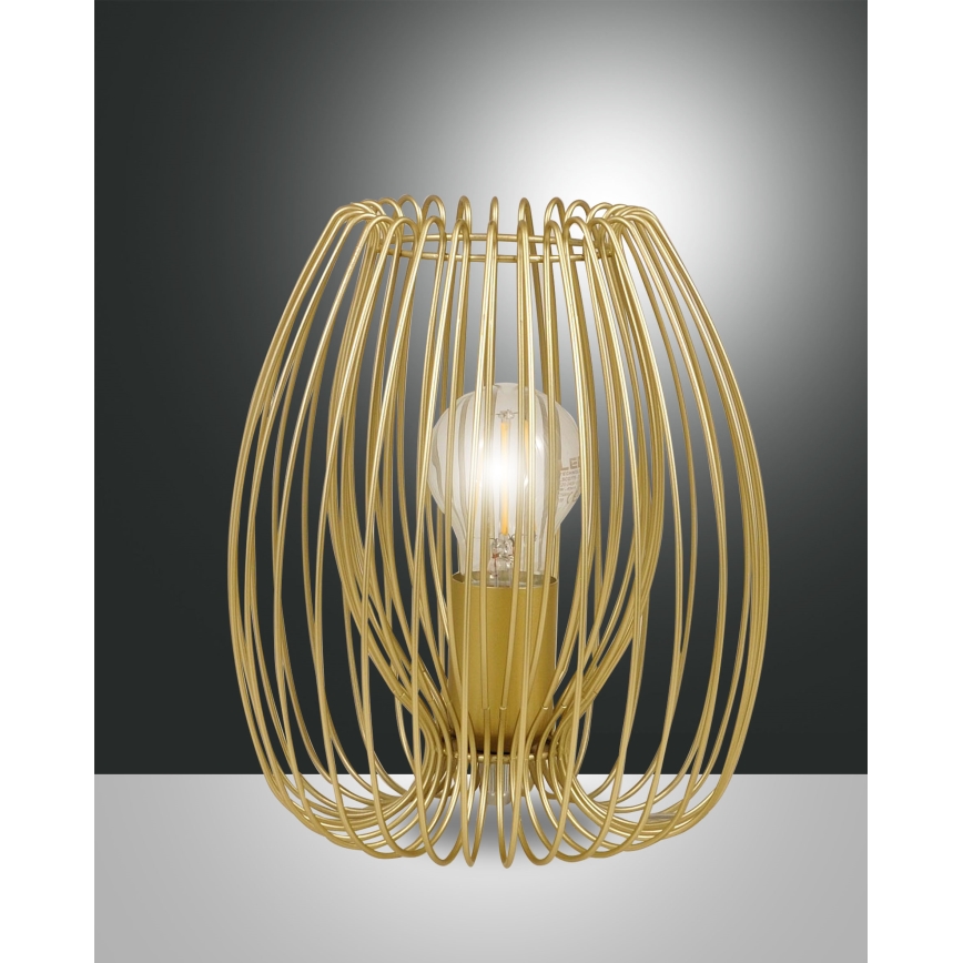 Fabas Luce 3677-34-225 - Bordslampa CAMP 1xE27/40W/230V gyllene