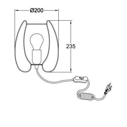 Fabas Luce 3677-34-225 - Bordslampa CAMP 1xE27/40W/230V gyllene