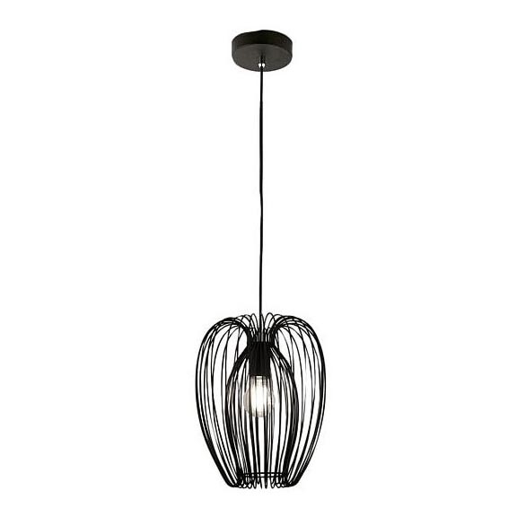 Fabas Luce 3677-45-101 - Ljuskrona med upphängningsrem CAMP 1xE27/40W/230V svart
