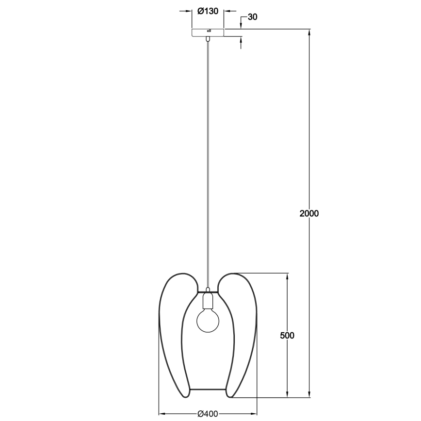Fabas Luce 3677-45-101 - Ljuskrona med upphängningsrem CAMP 1xE27/40W/230V svart