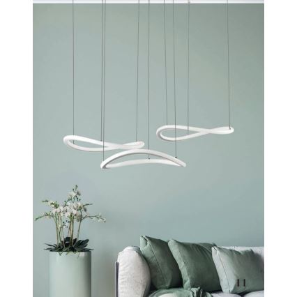 Fabas Luce 3711-47-102 - LED ljuskrona med textilsladd TIRRENO LED/50W/230V
