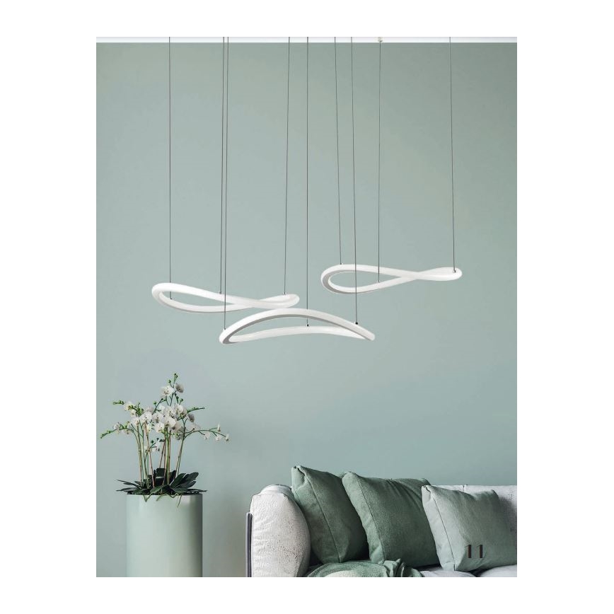 Fabas Luce 3711-47-102 - LED ljuskrona med textilsladd TIRRENO LED/50W/230V