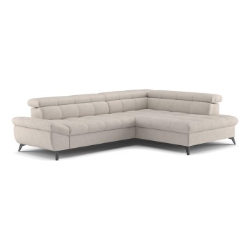 Fällbar L-formad soffa MARANO rätt beige