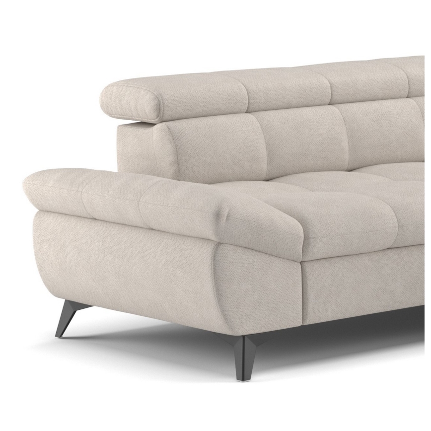 Fällbar L-formad soffa MARANO rätt beige