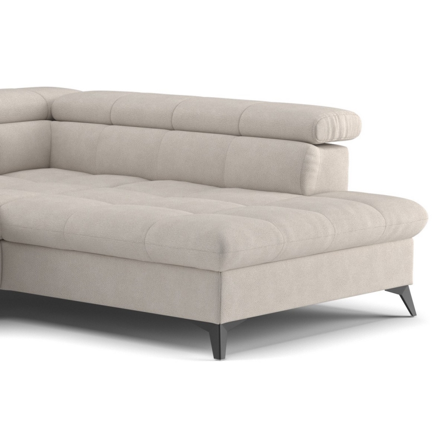 Fällbar L-formad soffa MARANO rätt beige