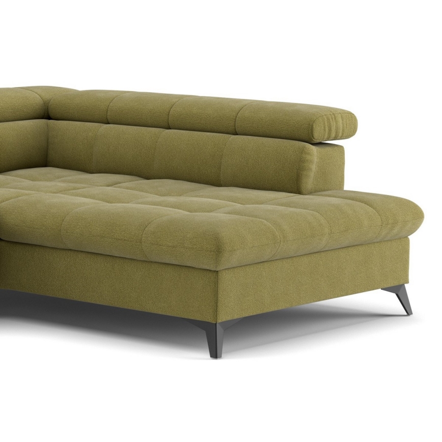 Fällbar L-formad soffa MARANO rätt oliv