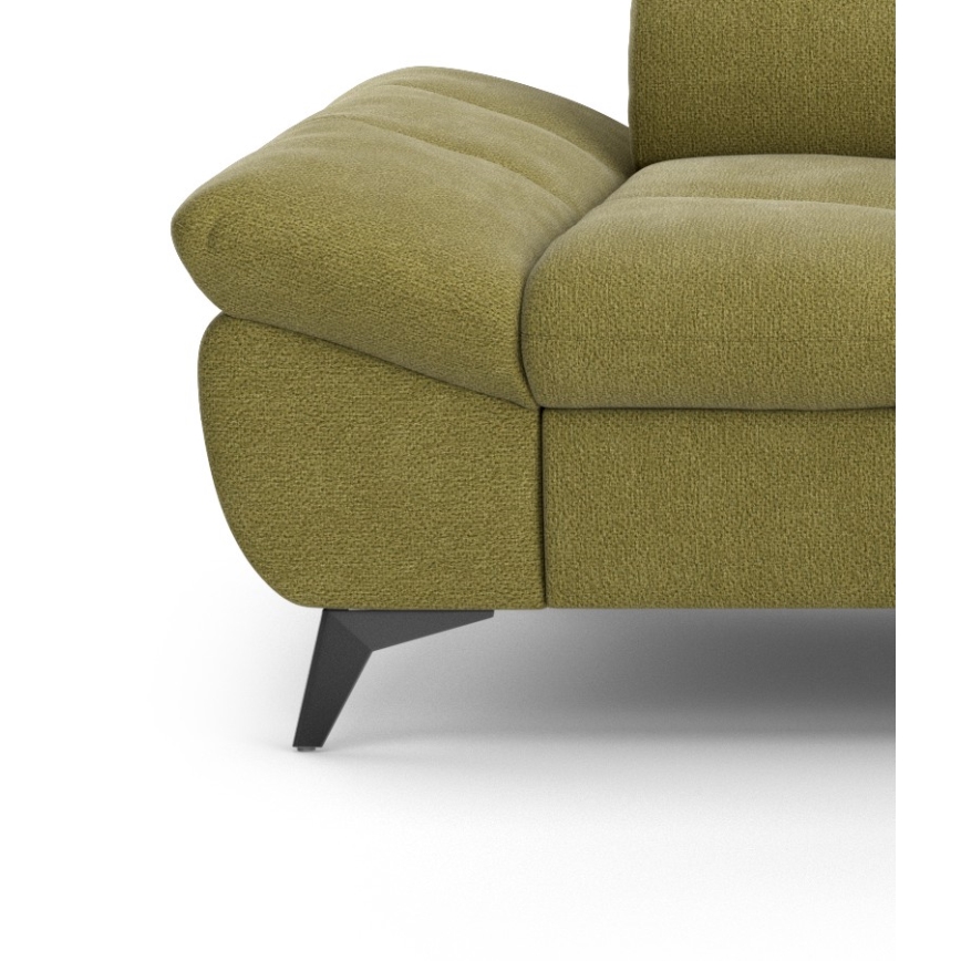 Fällbar L-formad soffa MARANO rätt oliv