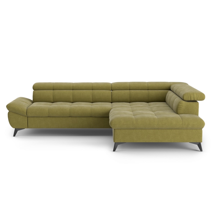 Fällbar L-formad soffa MARANO rätt oliv