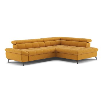 Fällbar L-formad soffa MARANO rätt orange
