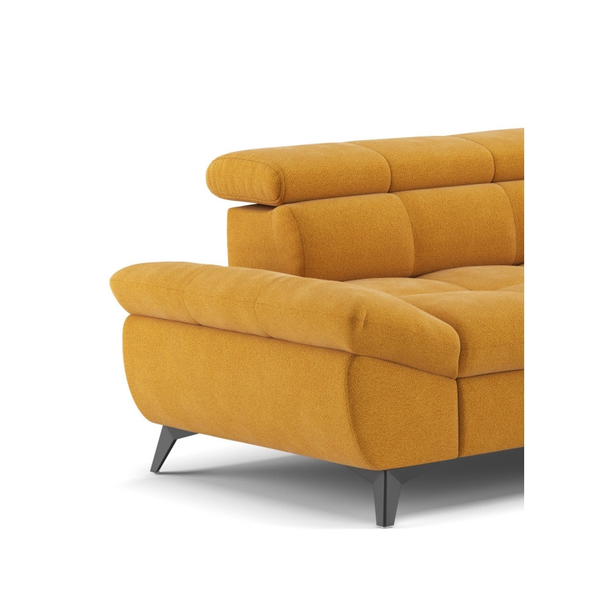 Fällbar L-formad soffa MARANO rätt orange