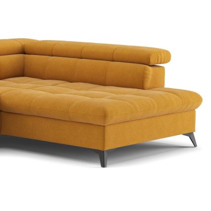 Fällbar L-formad soffa MARANO rätt orange