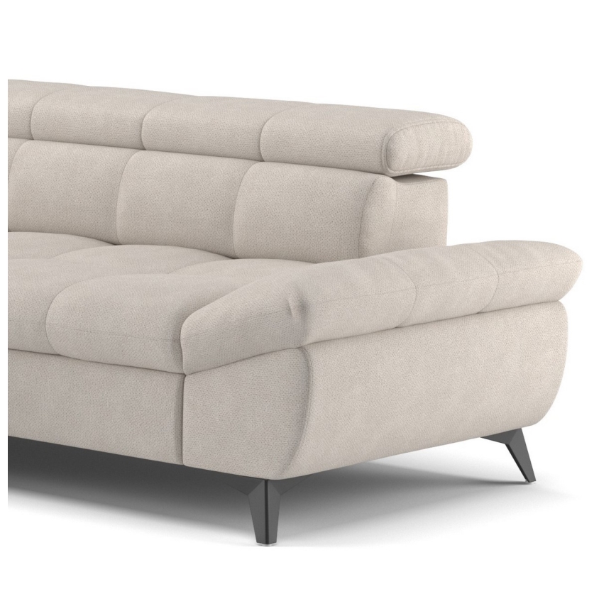 Fällbar L-formad soffa MARANO vänster beige