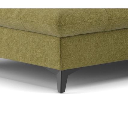 Fällbar L-formad soffa MARANO vänster oliv